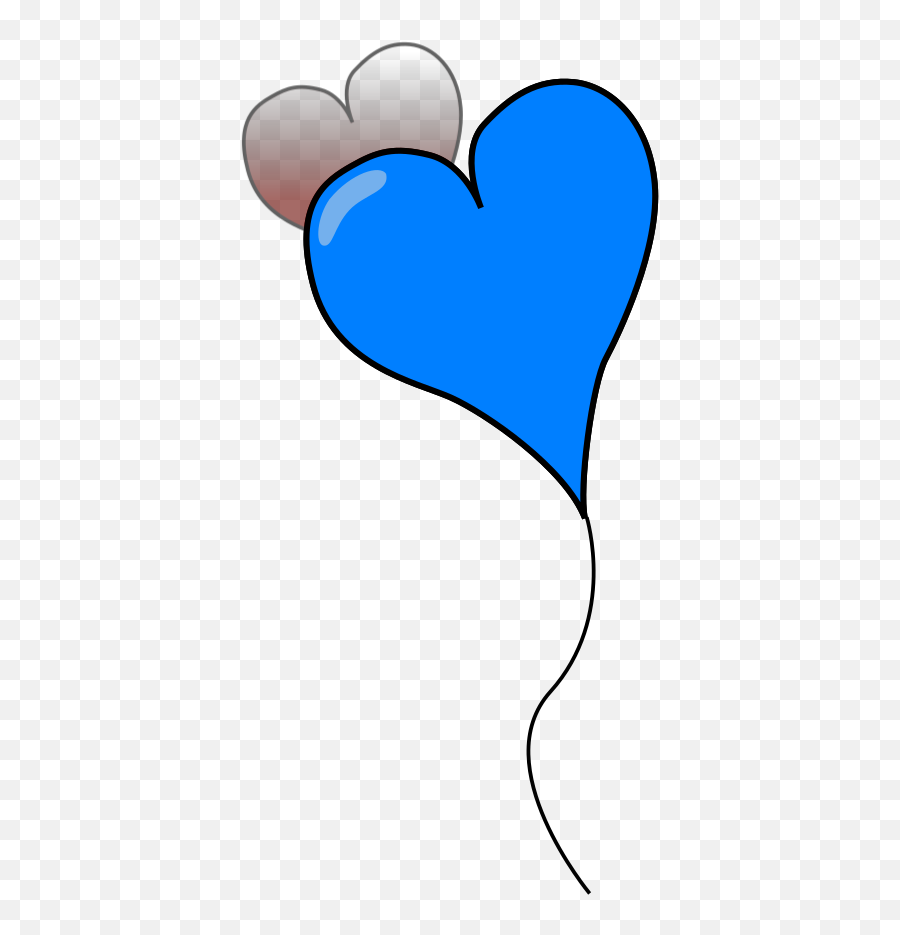 Blue Heart Balloon Png Svg Clip Art For Web - Download Clip Girly Emoji,Snowman Snapchat Emoji