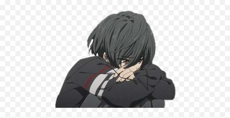 Aesthetic Animeboys Sad Sticker - Sad Boy Anime Aesthetic Emoji,Anime Facial Expressions Emotion