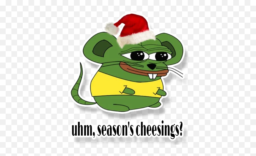 Telegram Sticker From Pepe Mouse Pack Emoji,Christmas Themed Pepe's Emoji