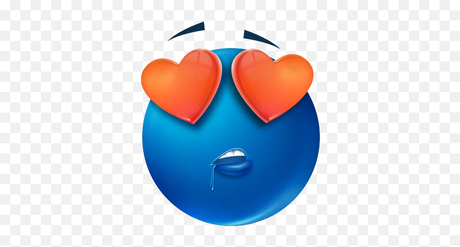 Telegram Sticker From Blue Emotions Pack Emoji,How To Type Yummy Emoji