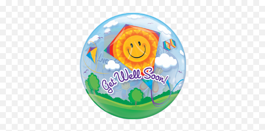 22 Get Well Soon Kites Bubble Balloon - Balloon Emoji,Bubble Emoticon