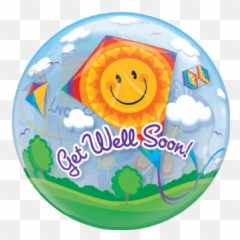 22 Get Well Soon Kites Bubble Balloon - Balloon Emoji,Bubble Emoticon