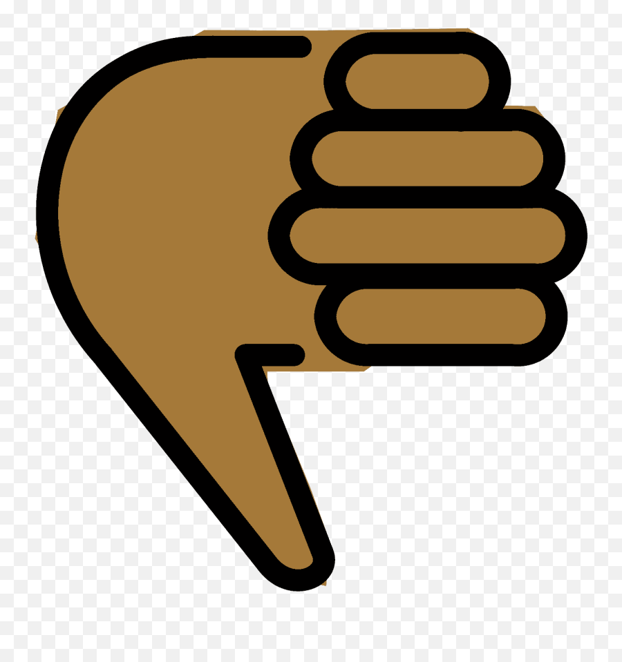Thumbs Down Medium - Dark Skin Tone Emoji Daumen Runter Clipart,Emoji Question Marks Down