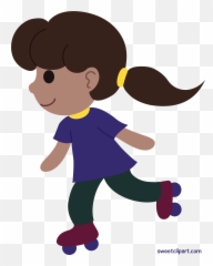 Clipart Family Roller Skating Clipart - Child Roller Skating Clipart Emoji,Roller Skating Emoticon
