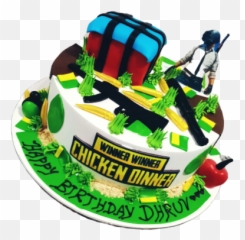 Pubg Cake - Chicken Dinner Pubg Cake Design Emoji,Emoji Cake Decorations