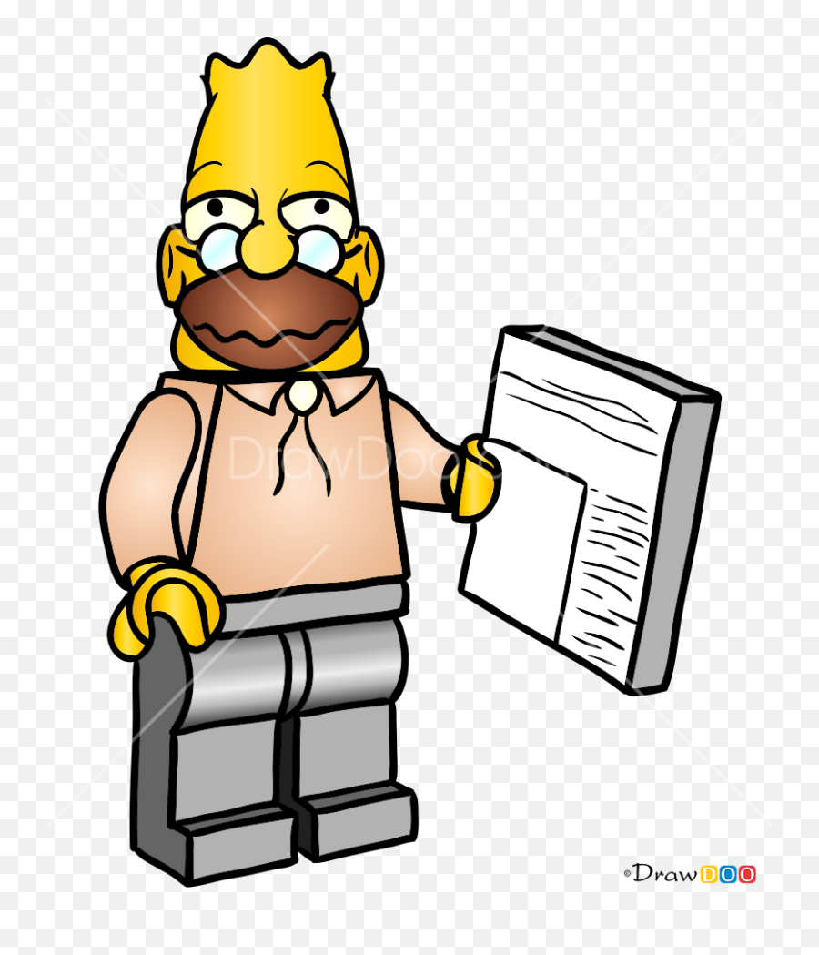 How To Draw Grandpa Lego Simpsons - Fictional Character Emoji,Grandpa Emoji