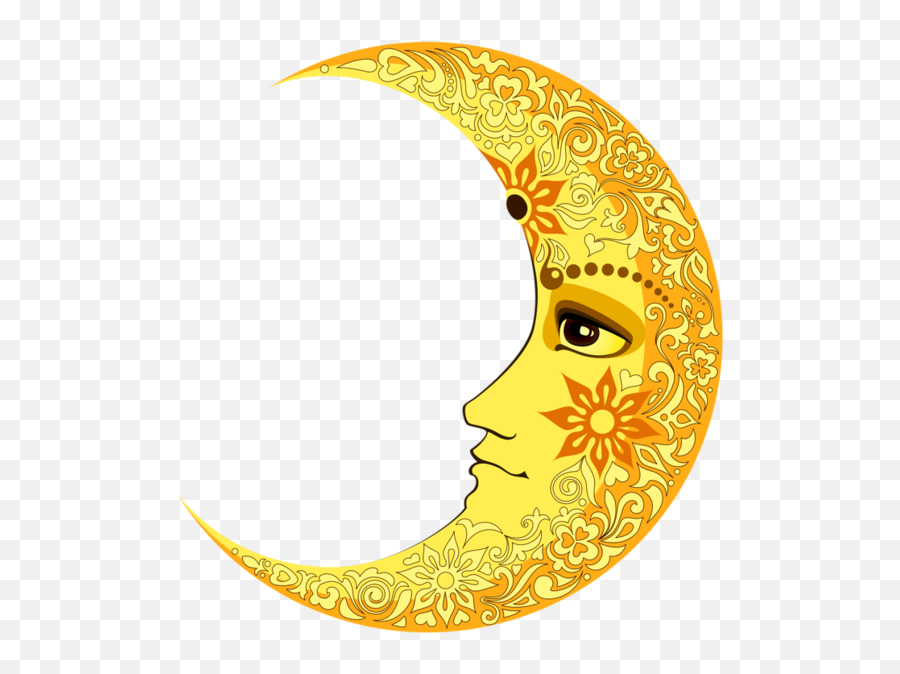 Lunestubes Zentangle Yellow Moon Soly Luna Cresent - 70s Moon Emoji,Cresent Emoji