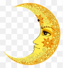 Lunestubes Zentangle Yellow Moon Soly Luna Cresent - 70s Moon Emoji,Cresent Emoji
