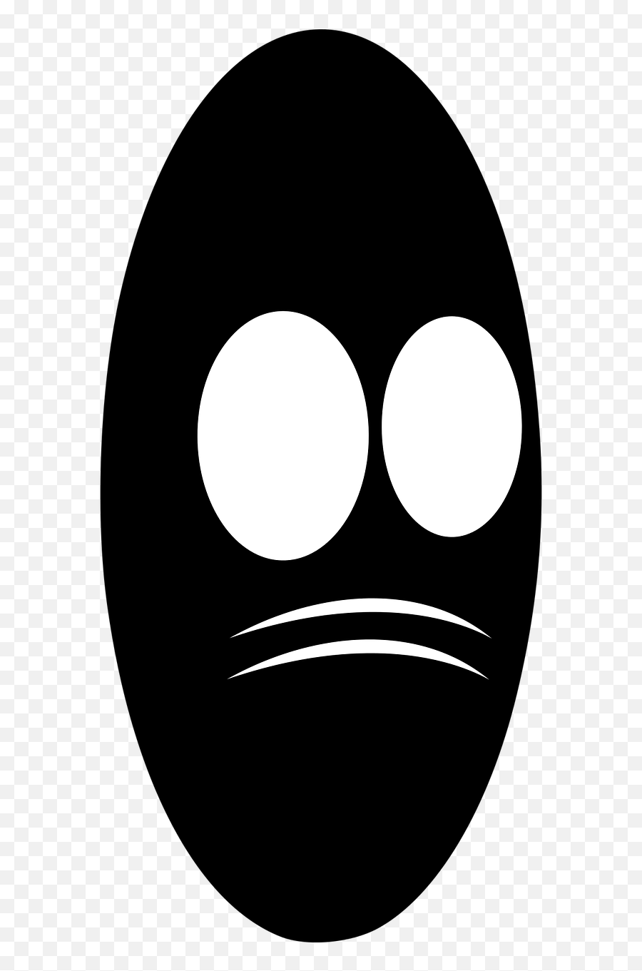 Face Black And White Eyes Png Picpng - Black Face White Eyes Emoji,Black And White Emotion Faces