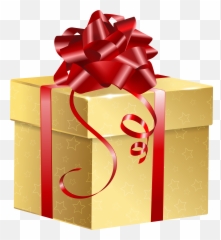Christmas Present Png - Gold Christmas Present Transparent Background Emoji,Present Emoji
