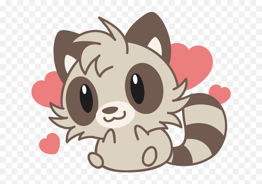 Racoon Chibi Cute Sticker By Yee - Kawaii Cute Raccoon Drawing Emoji,Racoon Emoji