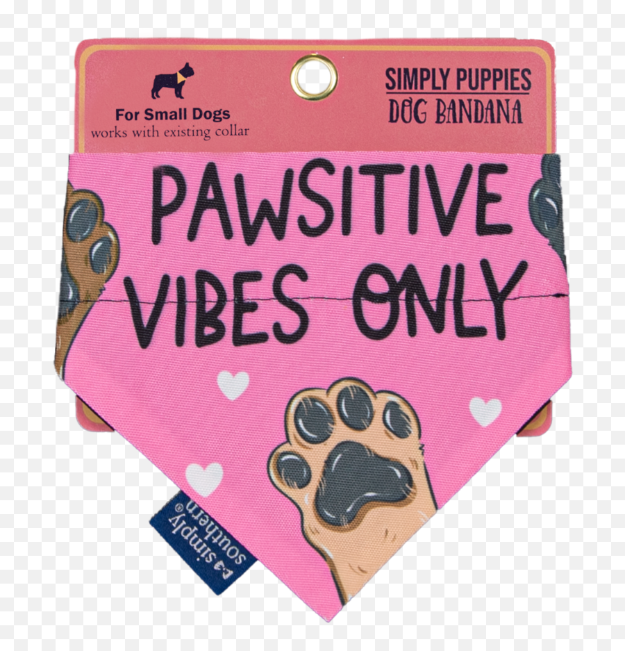 Simply Southern Dog Bandana Pawsitive Vibes Only - Dog Supply Emoji,Emoji With Bandana