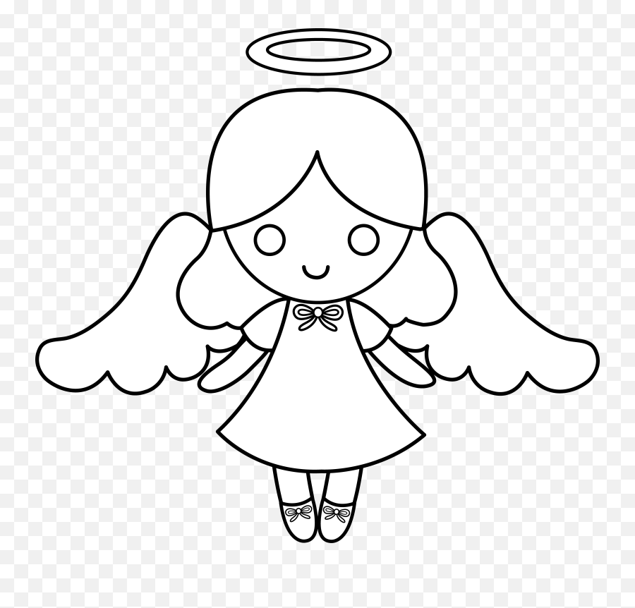 Angel Emoji Black And White Png Transparent Images U2013 Free - Clip Art,Angel Emoji