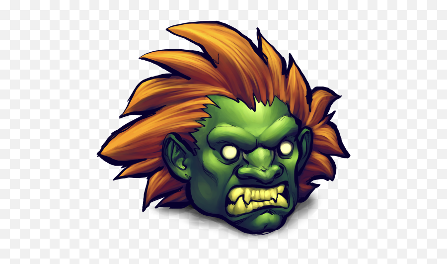 Street Fighter Blanka Icon Ultrabuuf Iconset Mattahan - Blanka Street Fighter Head Emoji,Star Wars Fighter Emoticons