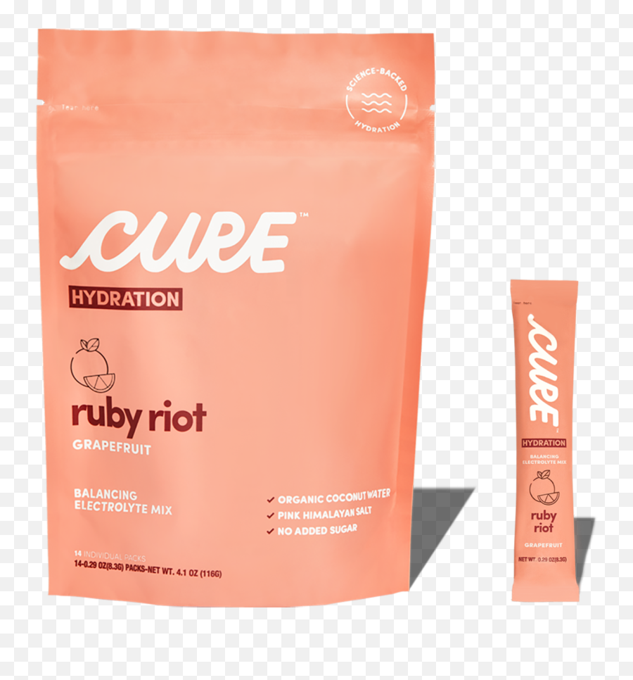 Ruby Riot Grapefruit - Cure Hydration Mix Emoji,Dance Riot Emoticon