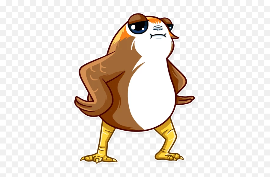 Kid Porg Stickers - Live Wa Stickers Animal Figure Emoji,Telegram Sticker Emotions