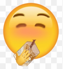 Kawaii Emoji Juice Cute Am Sticker - Happy,Thirsty Emoji