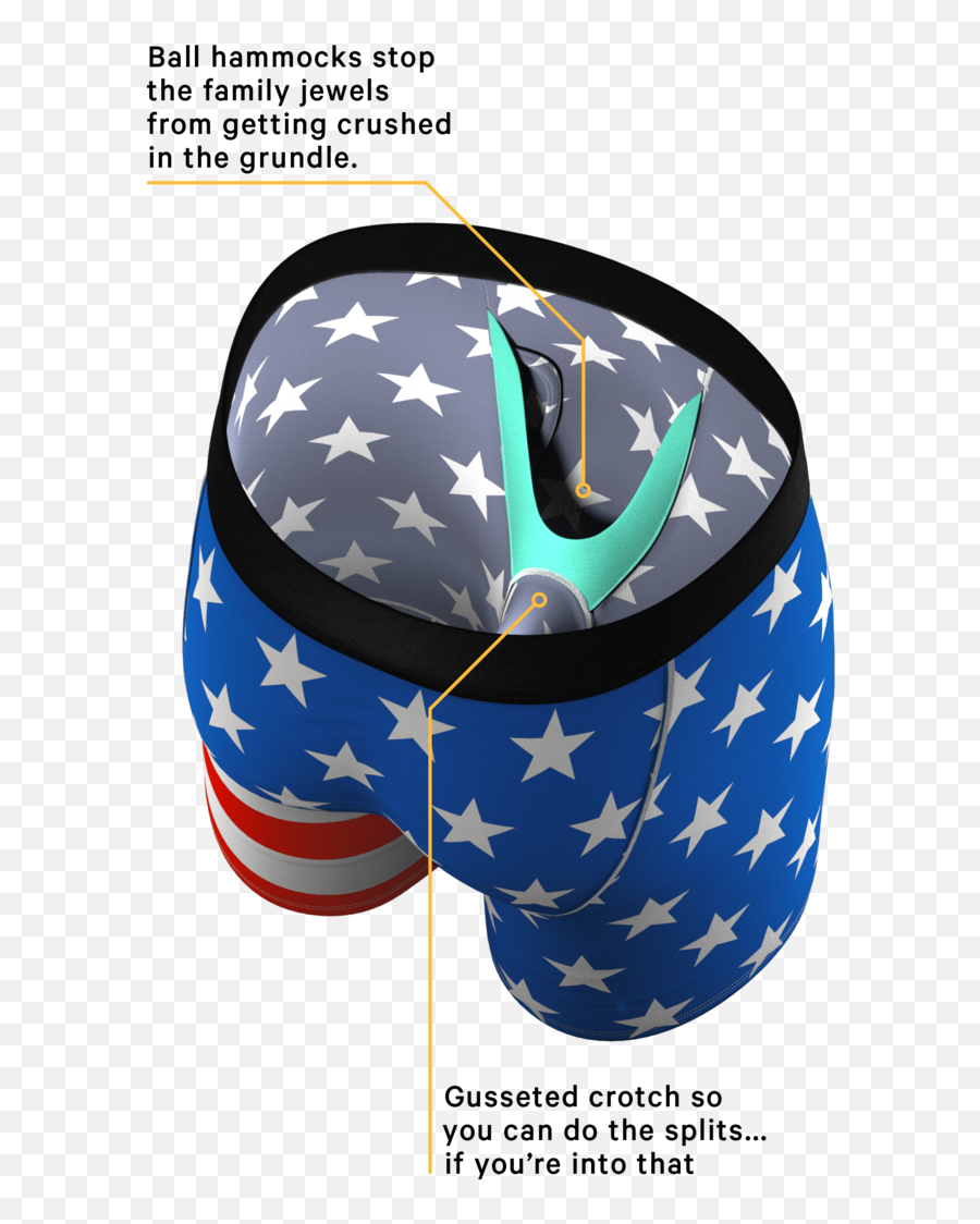 The Mascot American Flag Ball Hammock Long Boxers - Ball Hammock Emoji,Give Fury Give Fury Emoticon