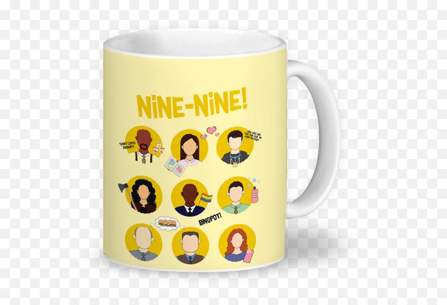 Caneca Personagens De Brooklyn Nine - Nine De Area Geek Colab55 Brooklyn Nine Nine Tiört Emoji,Emoticon De Morango