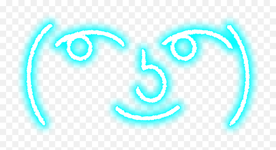 Lenny Face With Neon Light - Dot Emoji,Lenny Emoji