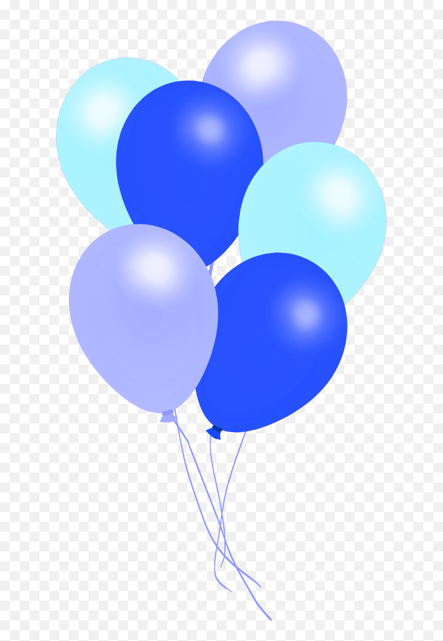 Blue Balloons Transparent Images - Blue Transparent Balloons Clipart Png Emoji,Image Of Emojis No White Backround