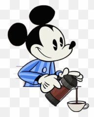 Cartoon Disney Mickeymouse Topolino Wakeup Sveglia - Mickey Café Emoji,Disney Coco Emoji