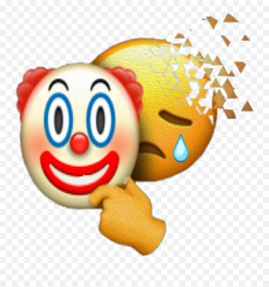 Smutek Clawn Cry Maska Mask Emoji - Emoji Clown,Laughing Emoji Mask Meme