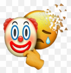 Smutek Clawn Cry Maska Mask Emoji - Emoji Clown,Laughing Emoji Mask Meme