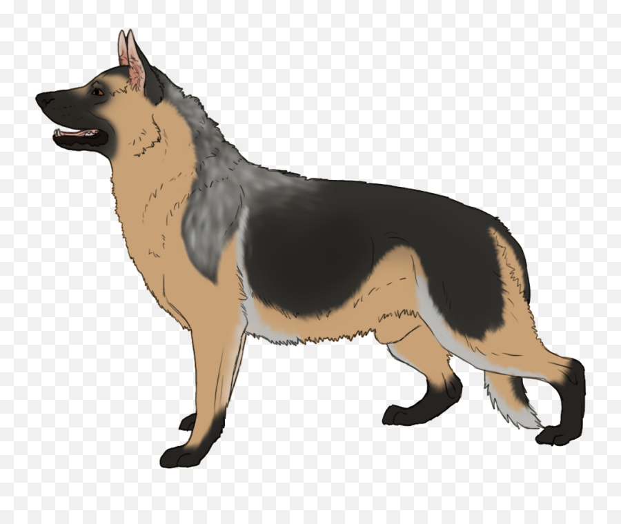 German Shepherd Kunming Wolfdog Dog - German Shepherd Toon Art Emoji,German Shepherd Dog Barking Emoticon