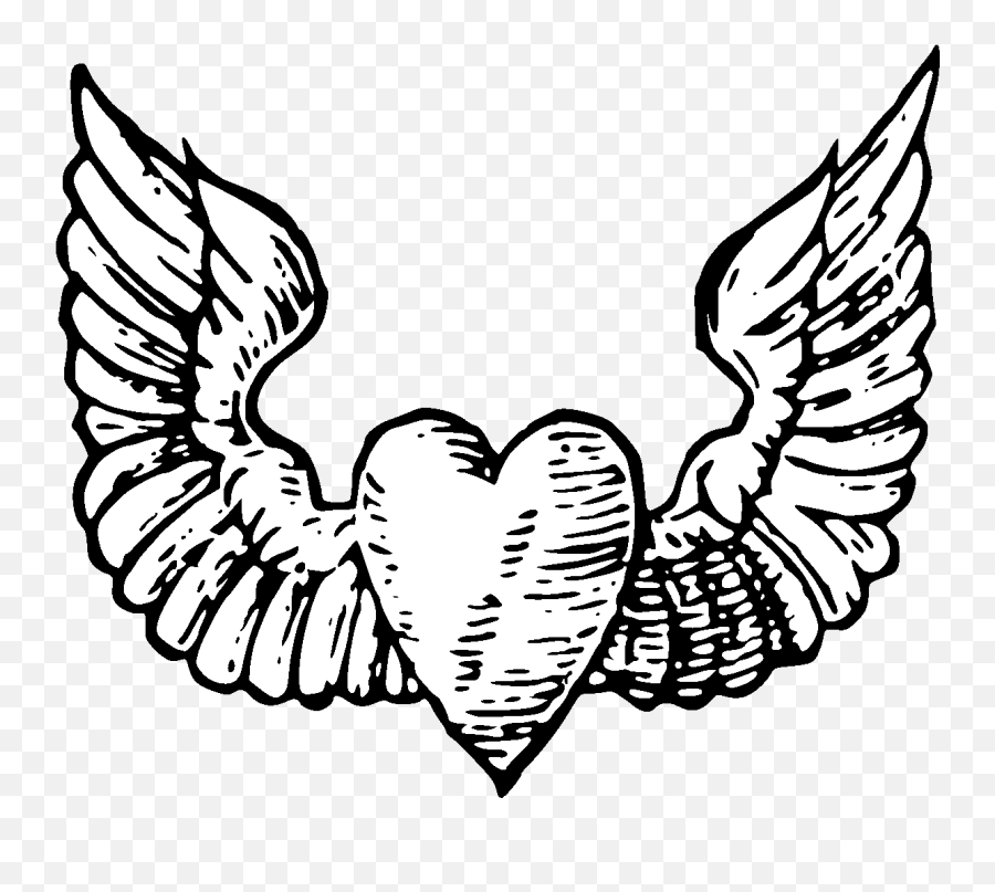 Heart - Traceable Heraldic Art Emoji,Drawing A Heart Emoticon