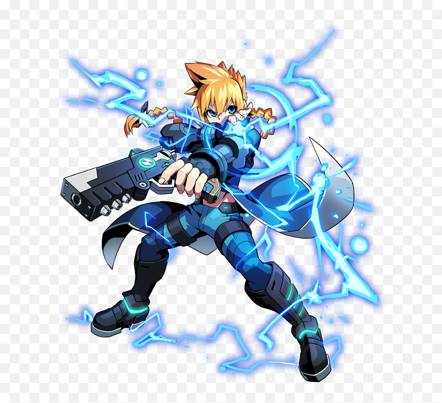 Gunvolt The Azure Striker Azure Striker Wiki Fandom Emoji,Drawing Emotions On Oldfaces