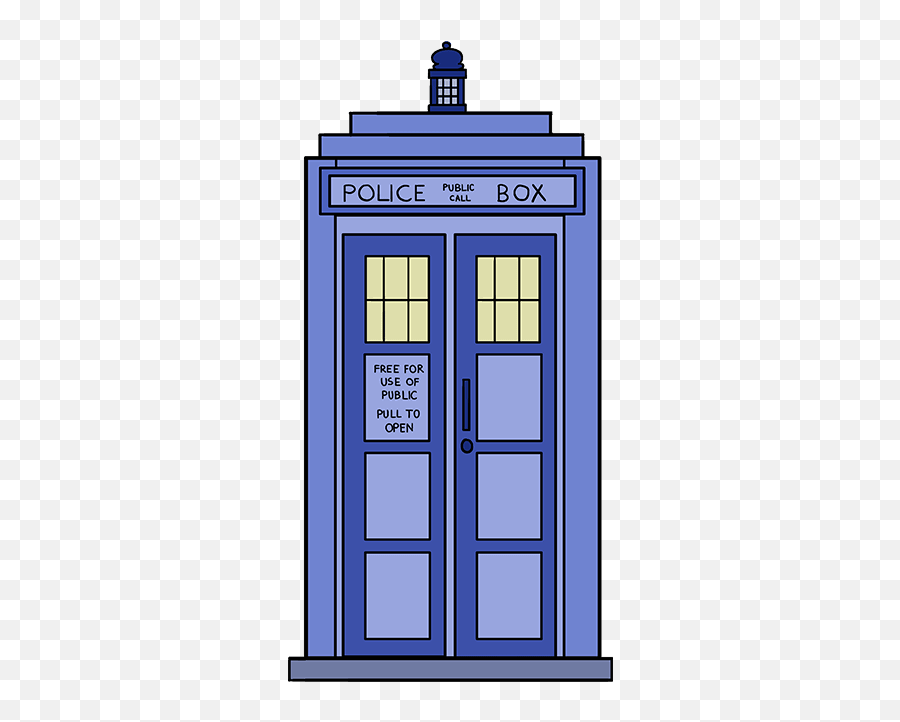 How To Draw Tardis - Drawing Tardis Emoji,Tardis Emoticon Facebook