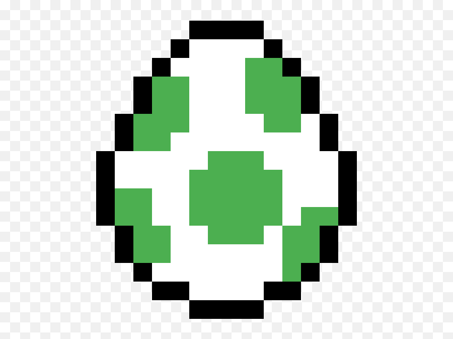Pixilart - Yoshiu0027s Egg By Thomastrain Yoshi Egg Pixel Art Emoji,Egg Emoji