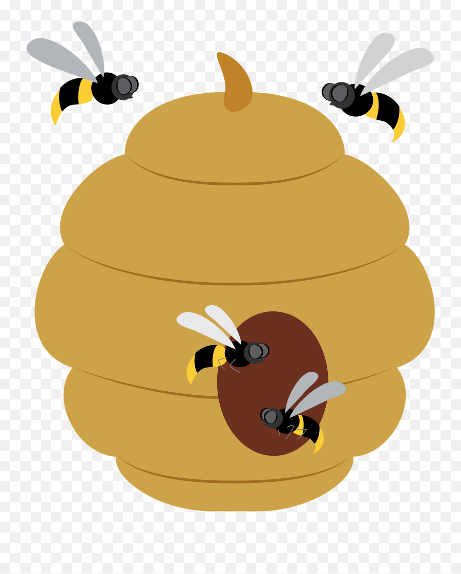 Beehive Clipart Free Download Transparent Png Creazilla - Honey Bees Emoji,Honeycomb Emoji