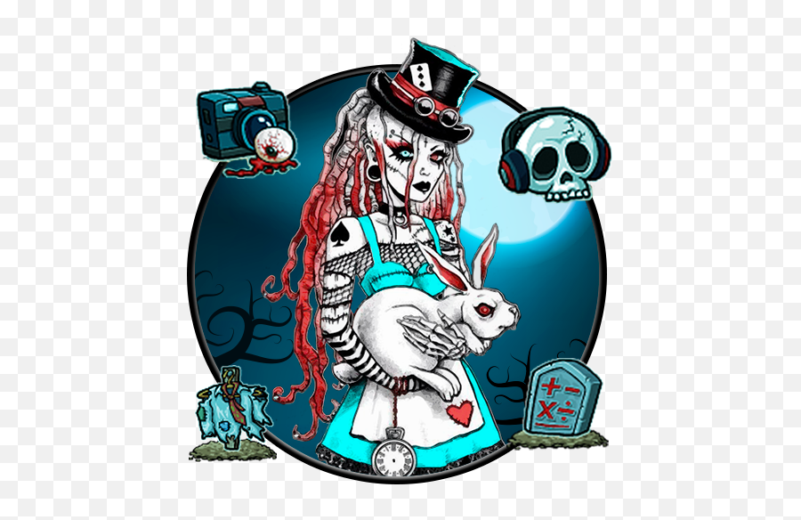 Download Punk Horror Alice Girl Themes Live Wallpapers On Pc - Fondos De Pantalla Punk Emoji,Emoji Wallpapers For Girls