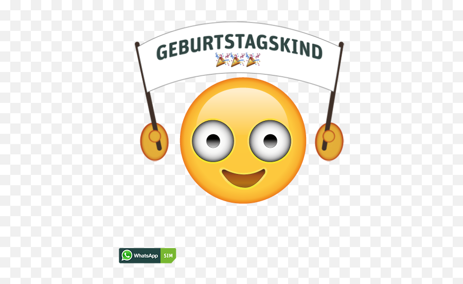 Erstauntes Emoji Mit Großen Augen Und Lachen Whatsapp Sim - Happy,Emoji Erschrocken