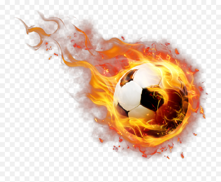 Download Football Flying Creative Catch - Fire Football Png Hd Emoji,Fumbled Football Emoticons