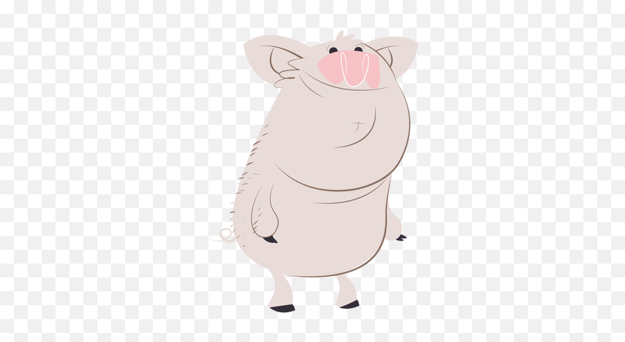 Caricatura De Personaje De Cerdo Sonriente - Descargar Png Ugly Emoji,Emoticon De Pala