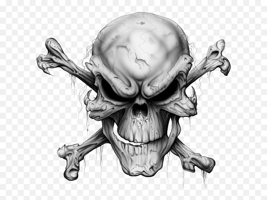 Skull And Crossbones Tattoo Human Skull - Transparent Background Png Skull Emoji,Skull And Crossbones Emoji