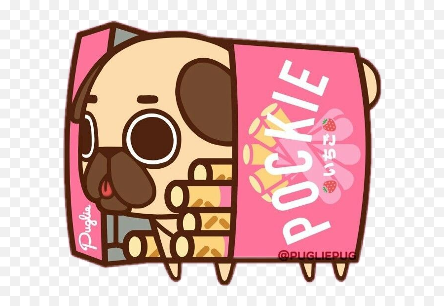 Pug Pugliepug Pocki Pockie Sticker - Puglie Watermelon Emoji,Puglie Pug Emojis