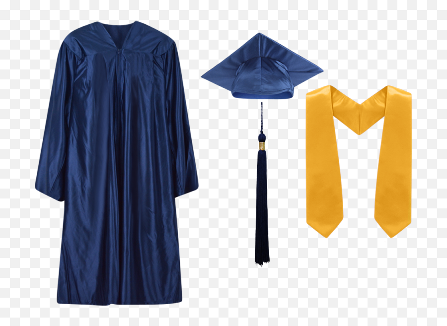 Navy Blue Graduation Cap With Stole - 10 Free Hq Online Cap Gown And Stole Emoji,Graduation Cap Emoji