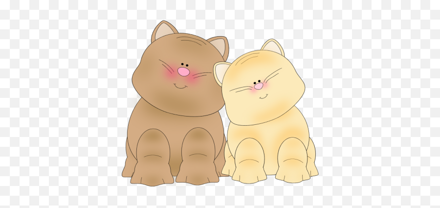 Clip Art 2 Cats - Clip Art Library Clip Art Two Cats Emoji,Kitten Emoticon 28x28