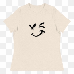 Smiley Face Womenu0027s Relaxed T - Shirt U2013 Krystal Ankh Wear Short Sleeve Emoji,Women Emoticon