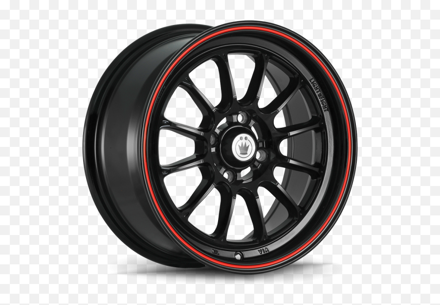 Konig Tweaku0027d Gloss Black With Red Stripe 15x7 35 4x100 Emoji,Work Emotion M8r Center Cap