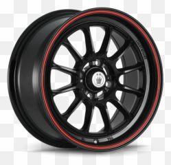 Konig Tweaku0027d Gloss Black With Red Stripe 15x7 35 4x100 Emoji,Work Emotion M8r Center Cap