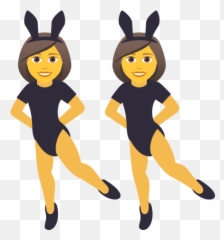 Rabbit - Women With Bunny Ears Emoji,Bunny Emoji