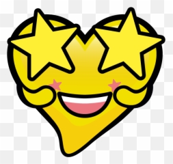 Yellow Hearts Stickers By Lic Newtime Emoji,Star Eyes Emojie