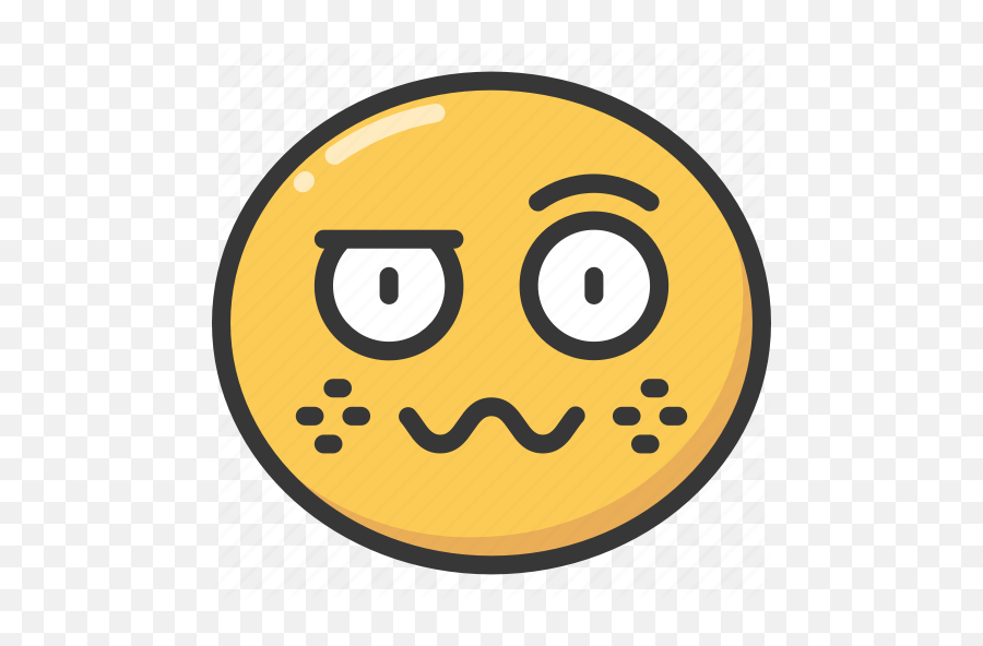 Emoji Emoticon Expression Queasy - Curious Face,Woozy Emoji