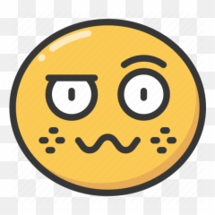 Emoji Emoticon Expression Queasy - Curious Face,Woozy Emoji