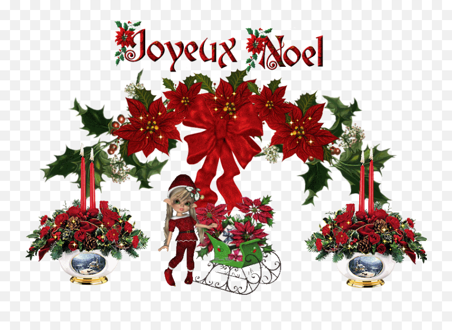 Top Fete Noel Stickers For Android U0026 Ios Gfycat - Clip Art Emoji,Poinsettia Emoji